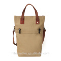 Canvas and Leather Bicycle Bag Pannier Shopping Tote Bag